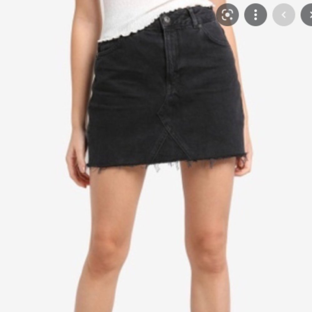 Hollister Black Jean Skirt